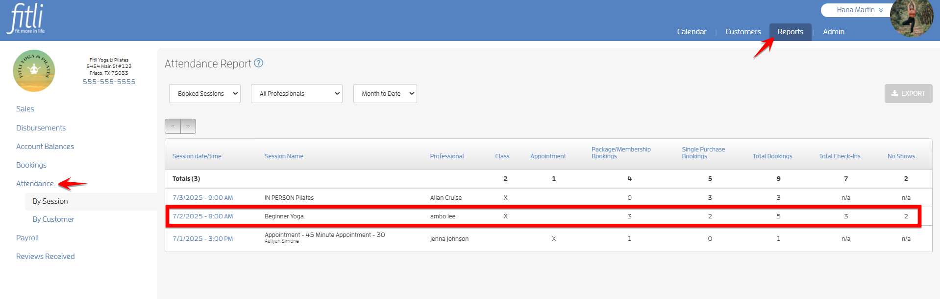 Check-In and Your Attendance Report — screenshot 4