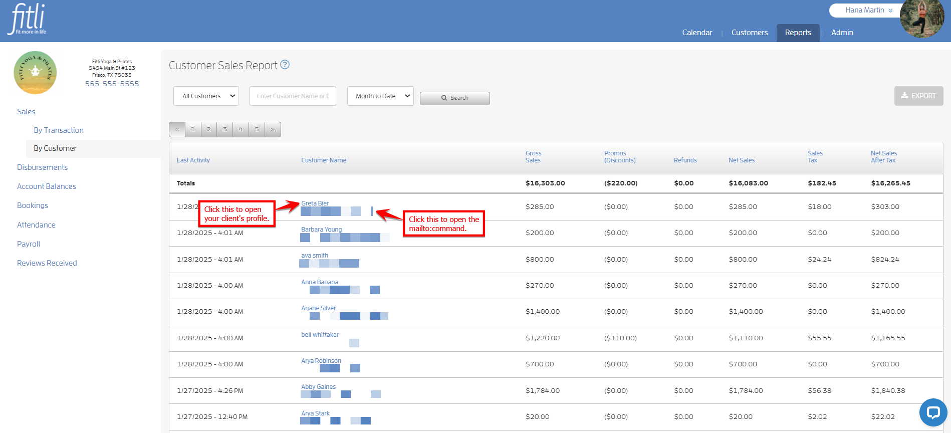 Can I search my Sales Report, or sort the data in any way? — screenshot 11