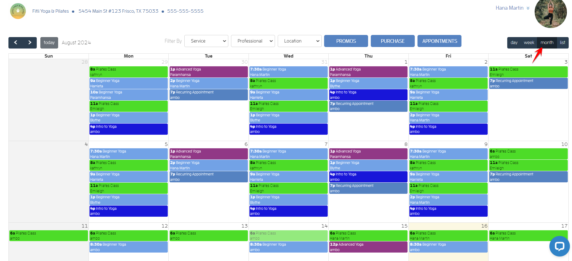 Is there a way to print my Business' schedule? — screenshot 3