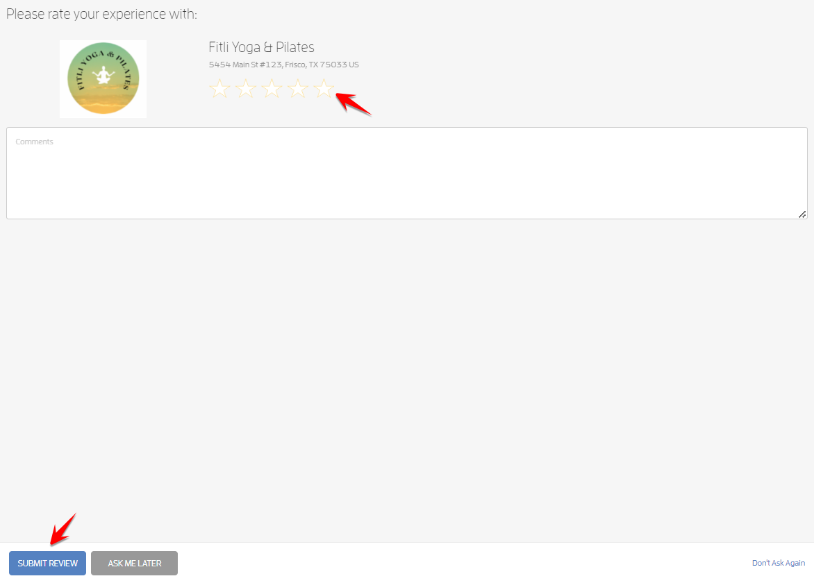 How Can I Leave a Review for a Business/Instructor? — screenshot 8