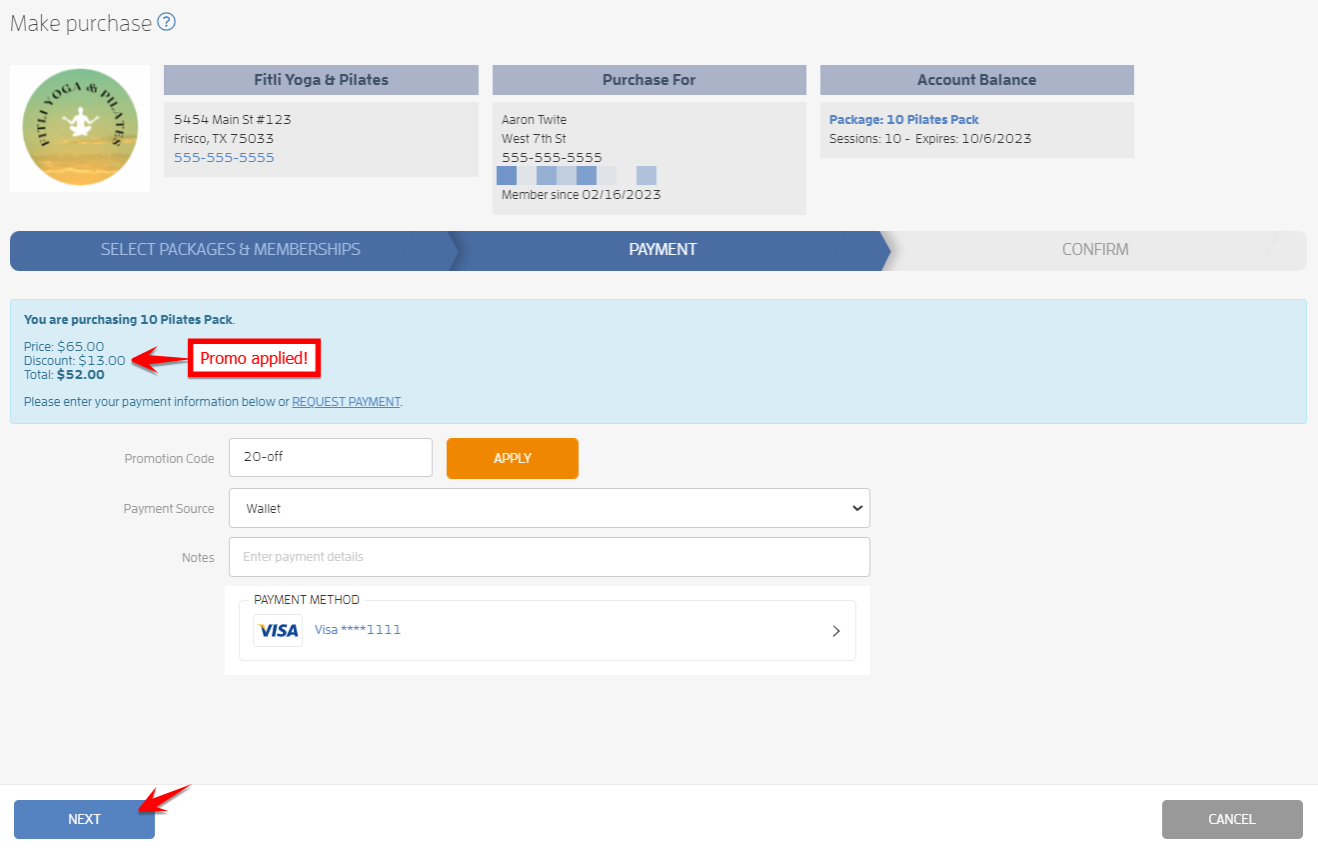 How to create a promotion or use promotion codes? — screenshot 4