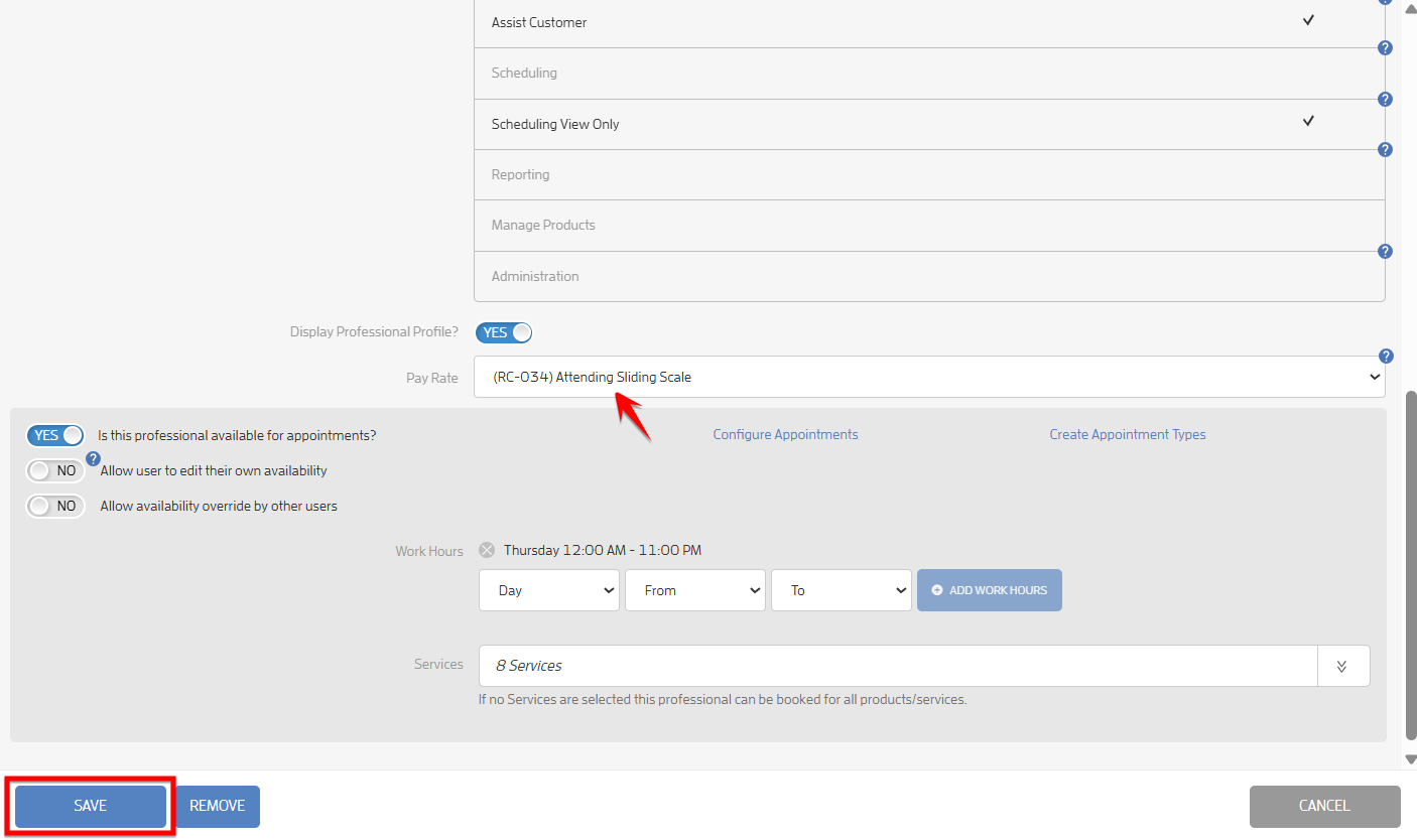 Payroll - Attendee Sliding Scale Pay Rate — screenshot 17