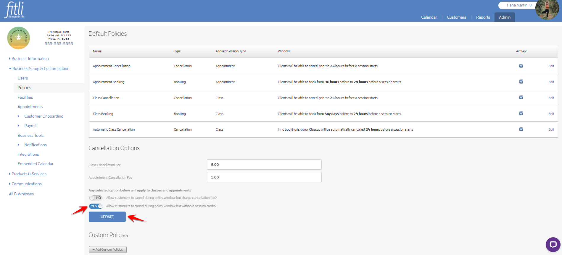 What Options are there to Handle Late Cancellations? — screenshot 17
