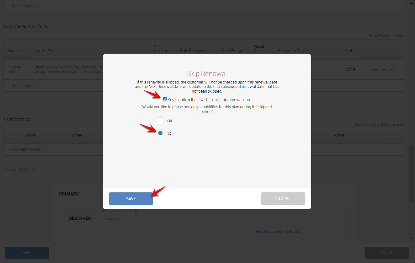 How to Skip Renewals for Auto-Renewing Memberships? — screenshot 6