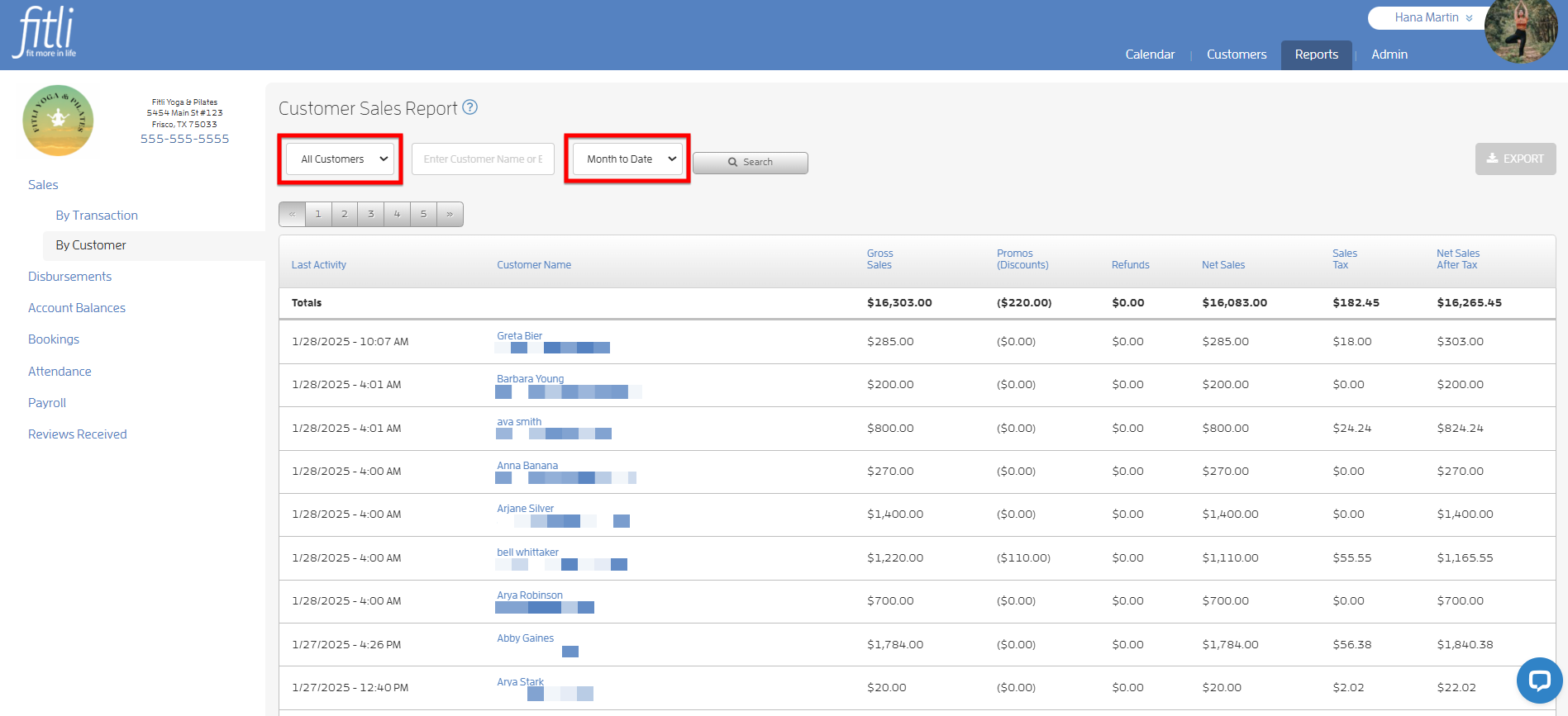 Can I search my Sales Report, or sort the data in any way? — screenshot 6
