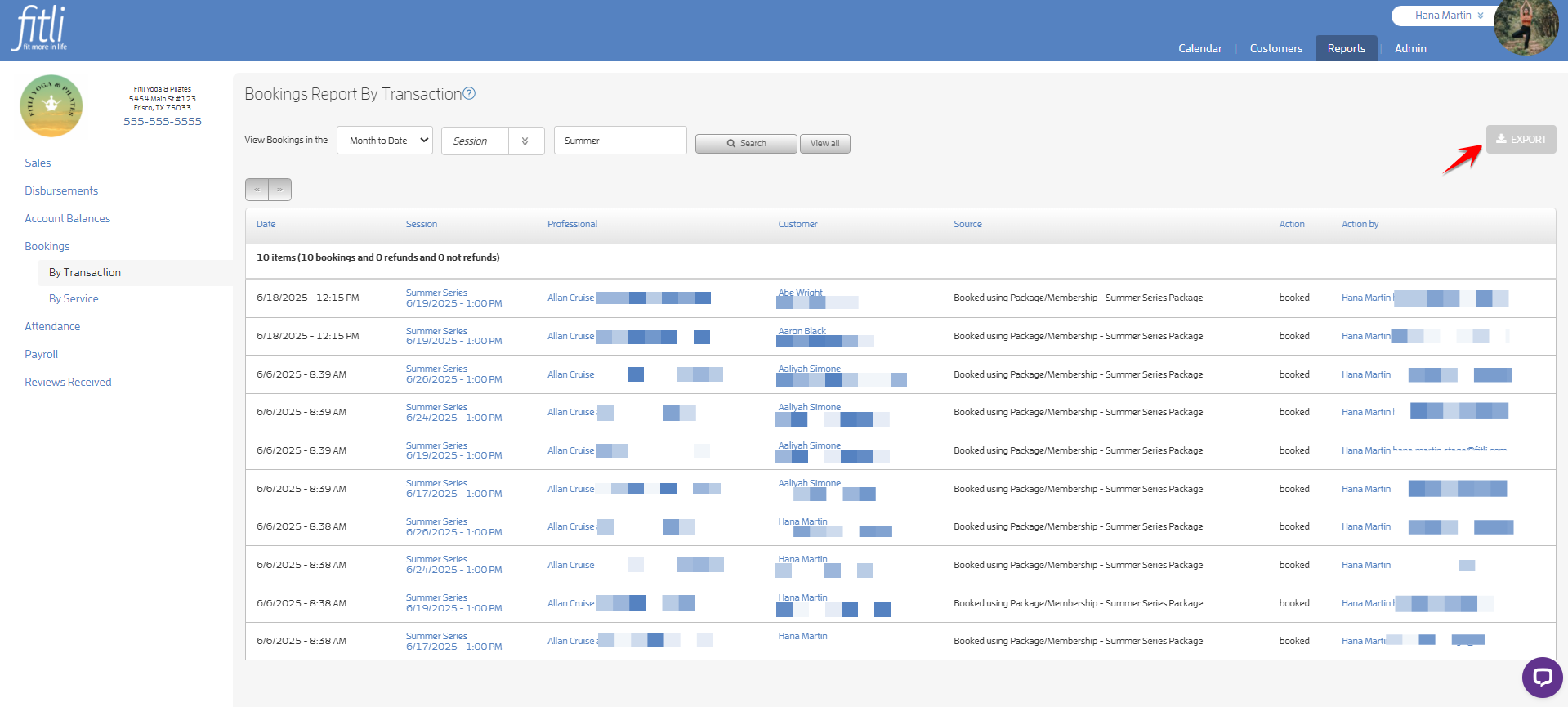 Granular Search on Bookings Report By Transaction — screenshot 4