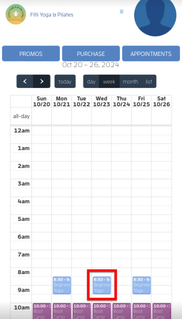 Mobile version: I want to sign up and book a session, now what do I do? — screenshot 13