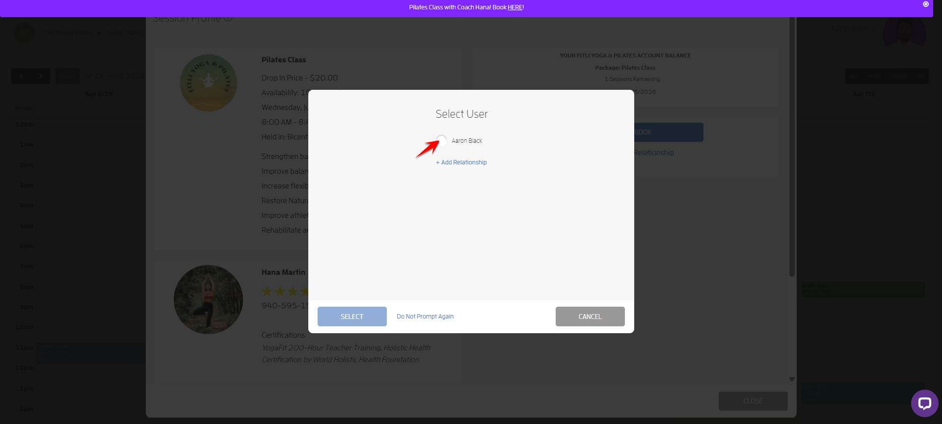 Create a Banner Message with a link for your Clients to Purchase or Book — screenshot 32