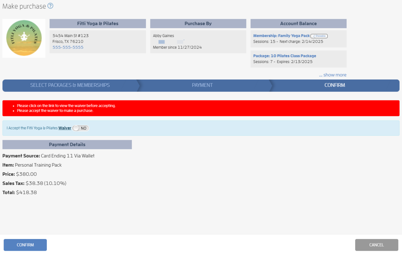 Electronic Waivers — screenshot 9