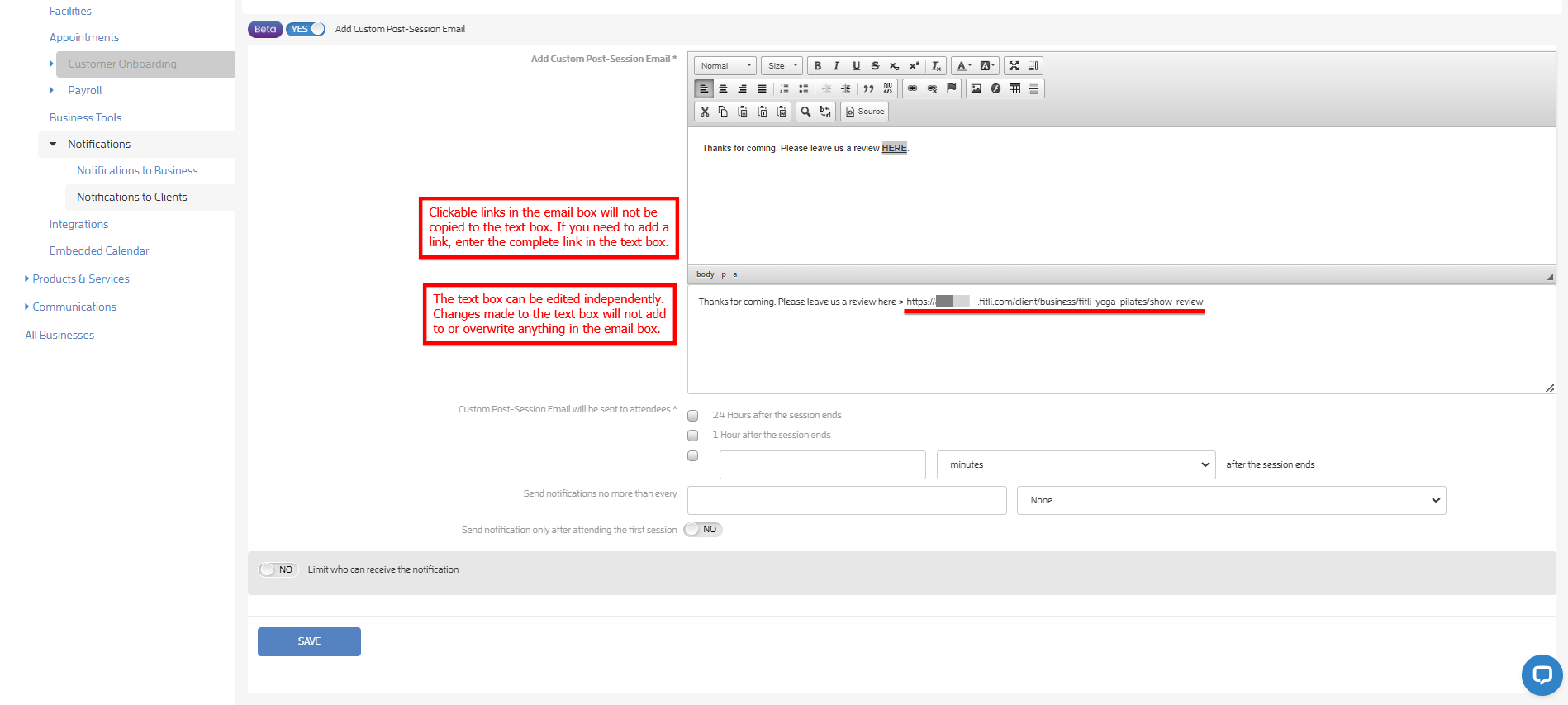 How to Add a Custom Post-Session Message? — screenshot 11