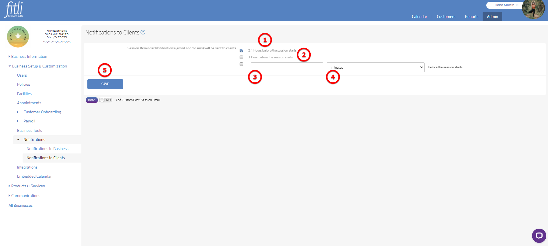 Notifications to Clients: Ability to Control Notifications Reminders — screenshot 5
