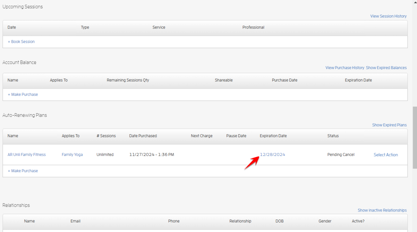 Allow your Clients to Cancel their Auto-Renewing Package/Membership — screenshot 20