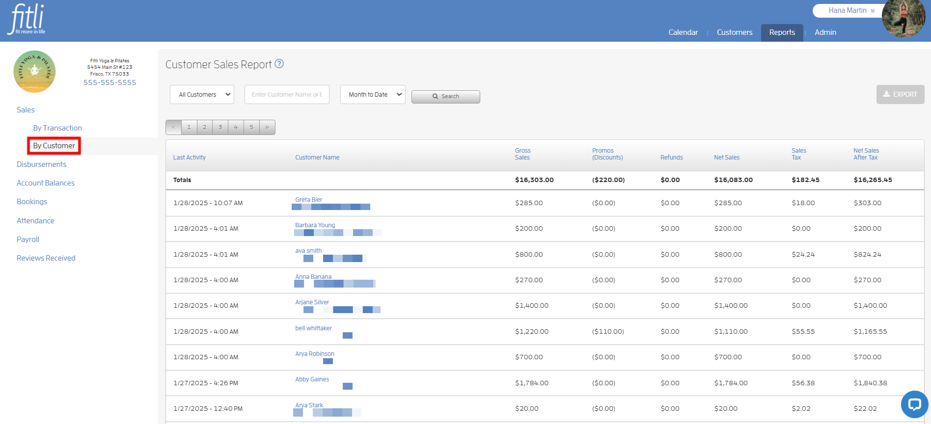 Can I search my Sales Report, or sort the data in any way? — screenshot 2