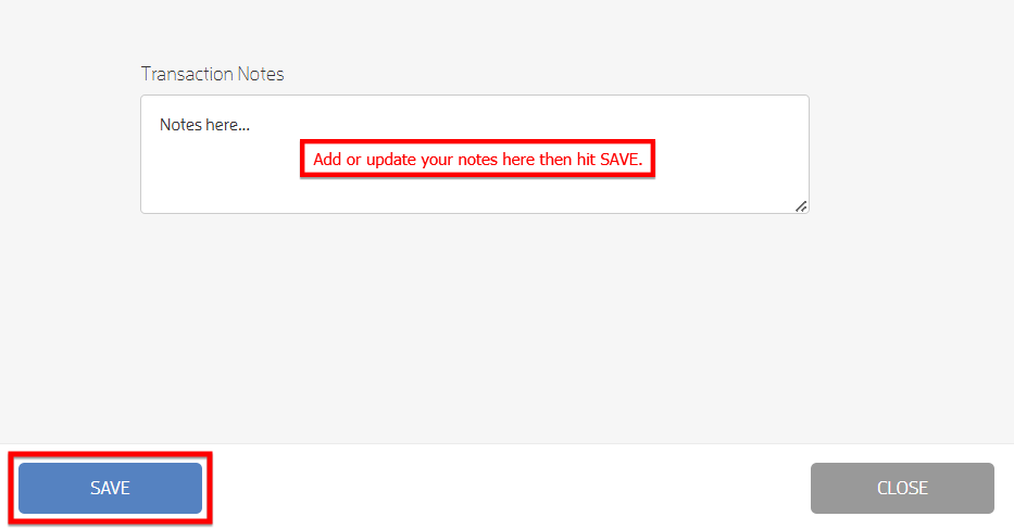 Edit or change Purchase Notes on the Sales Report — screenshot 3