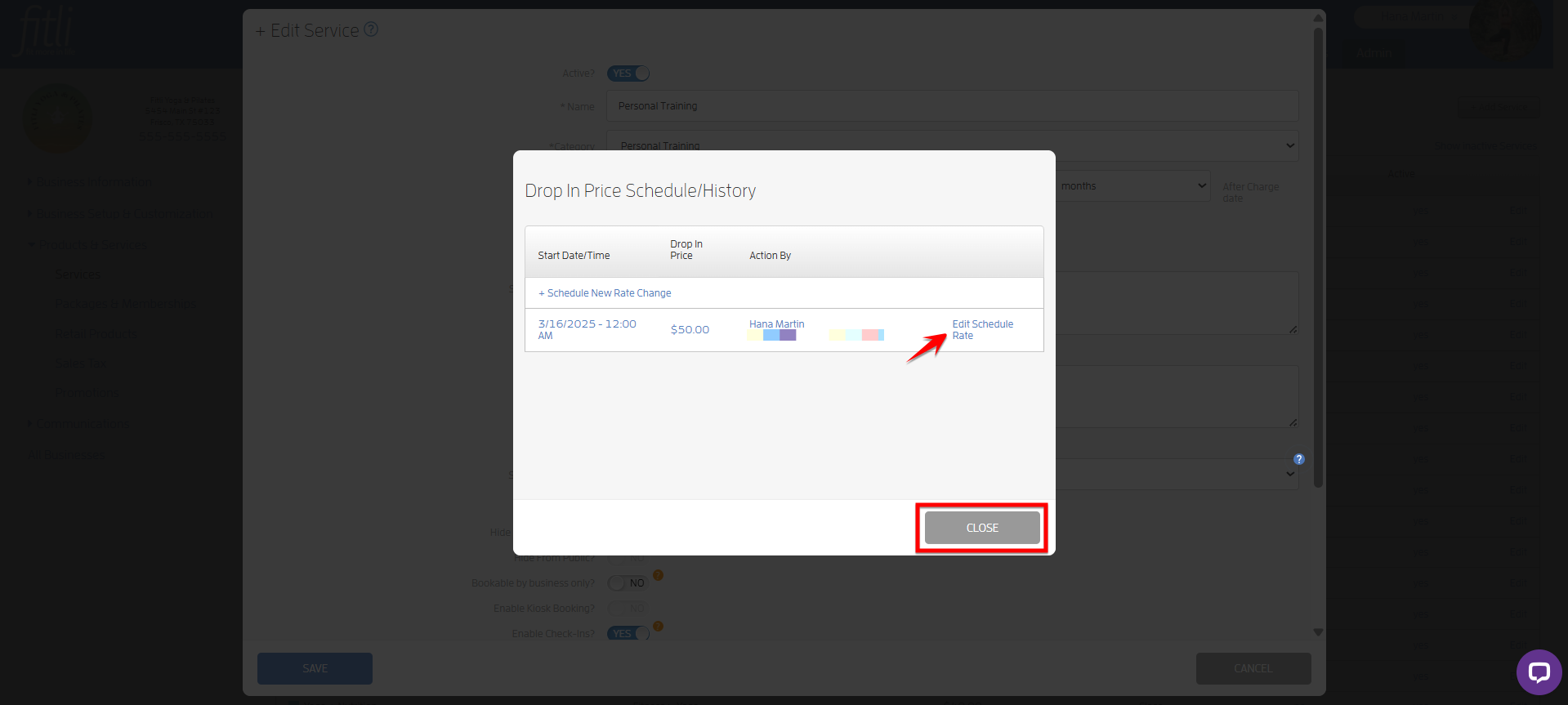 How to Schedule a Change in Drop-in Price? — screenshot 16