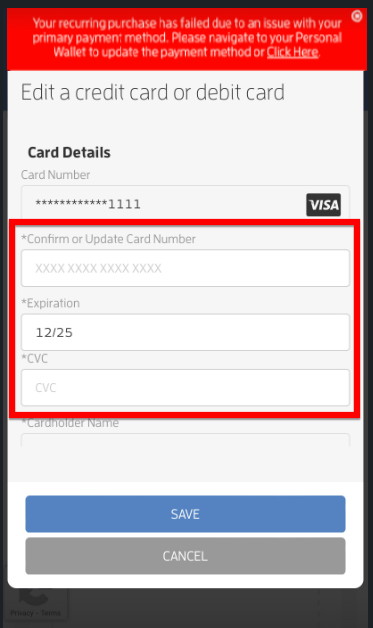 Mobile version: Handling Failing Auto-Renewing Memberships (Client Guide) — screenshot 18