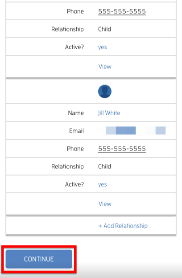 Mobile version: How to Add Relationships During Registration? — screenshot 10