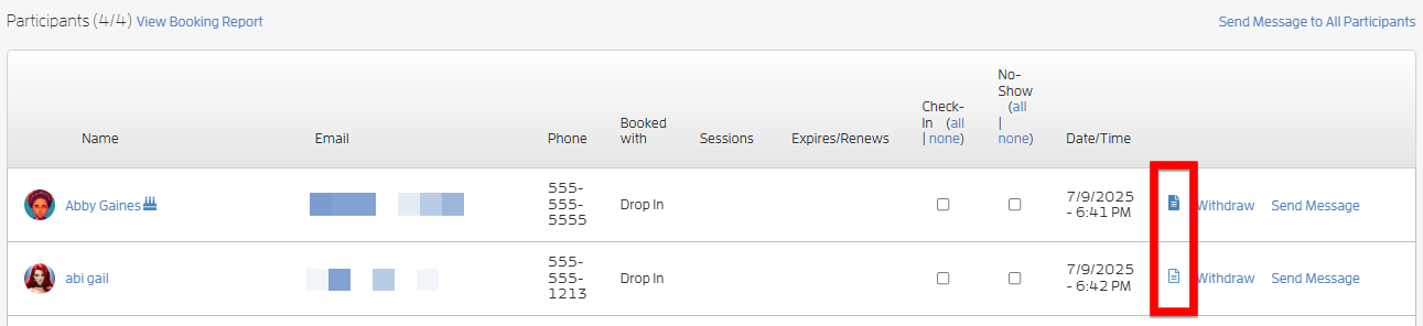 Session, Class or Appointment Profile: Things to know — screenshot 10
