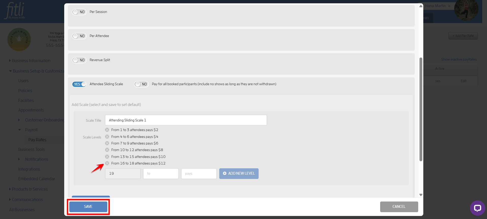 Payroll - Attendee Sliding Scale Pay Rate — screenshot 6