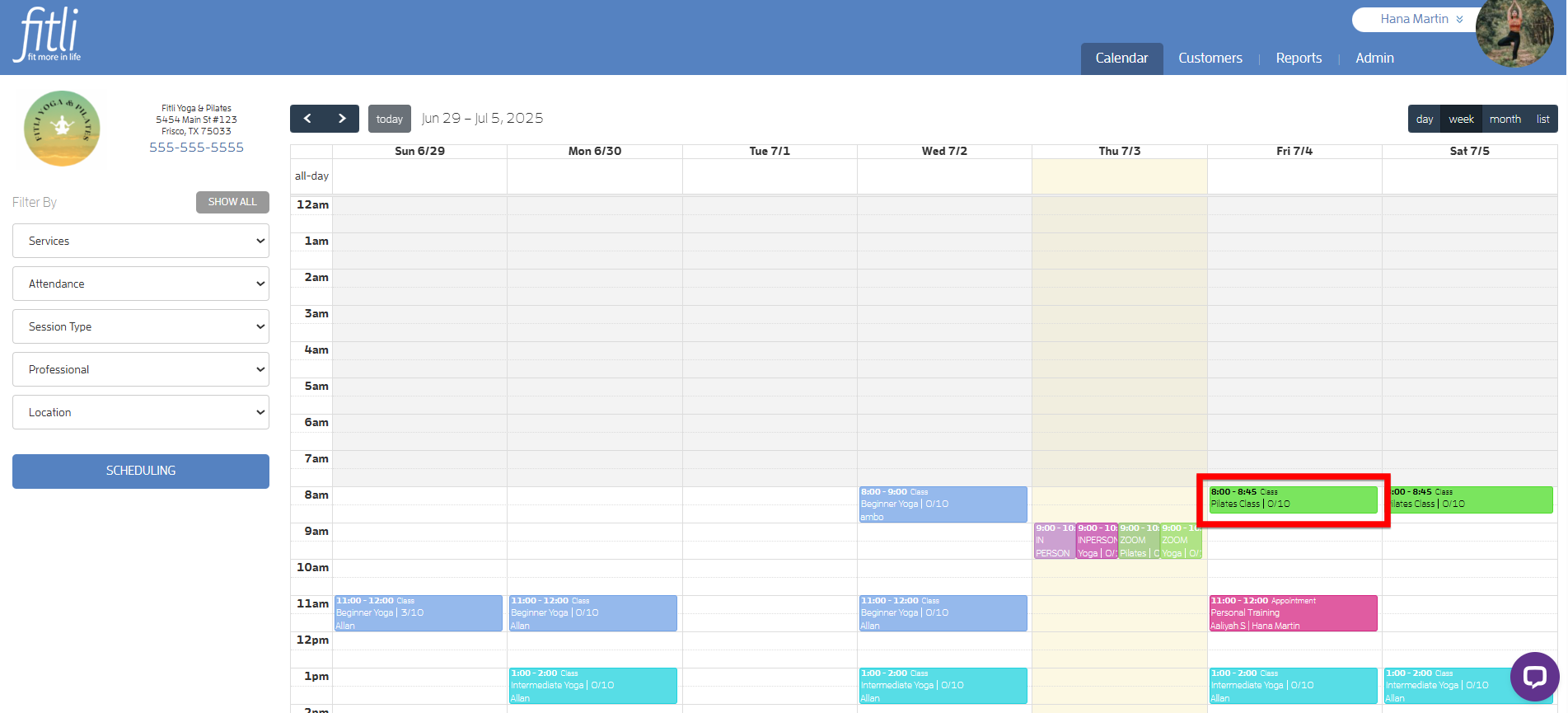 Step 6: Book a Customer Into a Class, Make a Purchase — screenshot 1