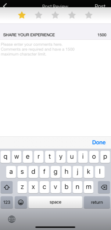 iOs App: How Can I Leave a Review for a Business/Instructor? — screenshot 2