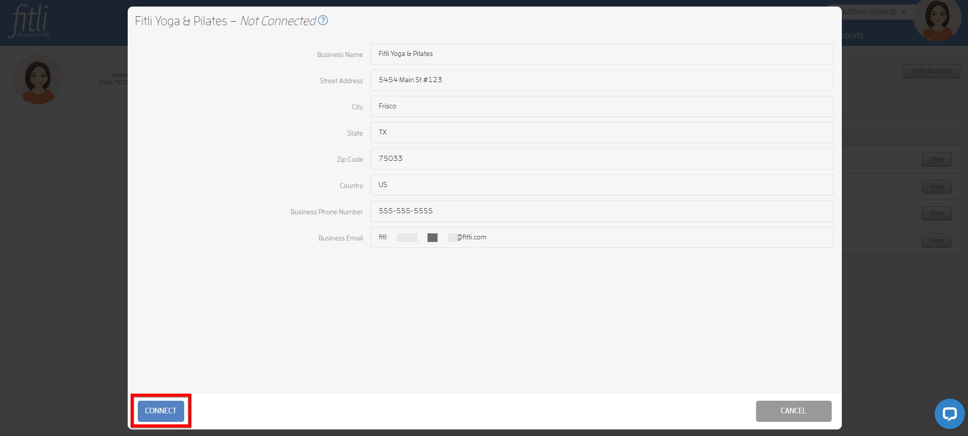 Connecting with a Business as a Professional if you Already Have a Client Account — screenshot 6
