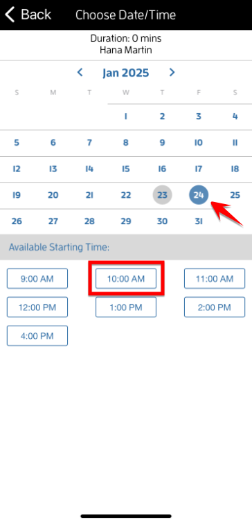 iOs App: How to Reschedule an Appointment? — screenshot 8