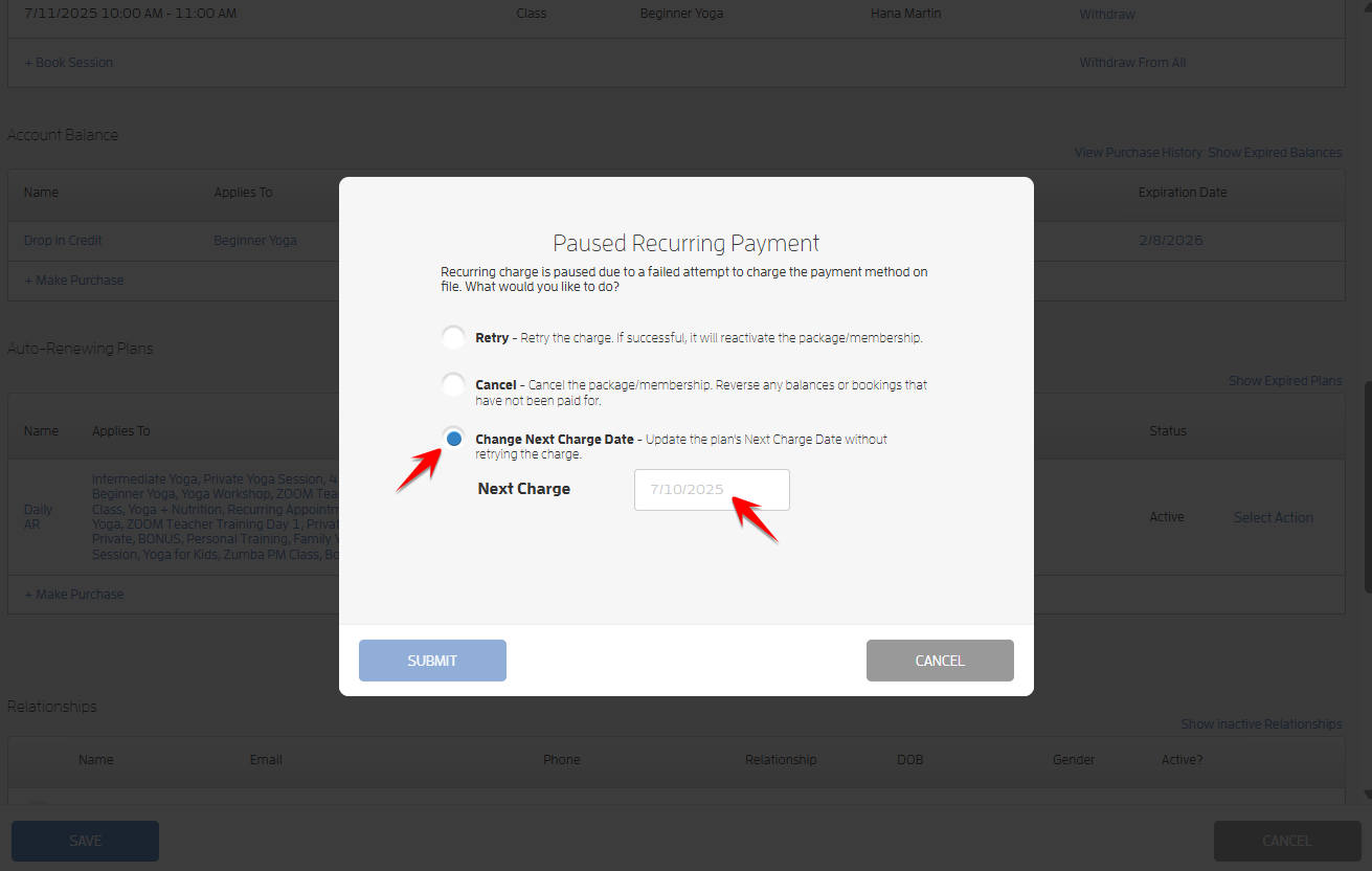 Handling Failing Client Auto-Renewing Memberships (Business Guide) — screenshot 21