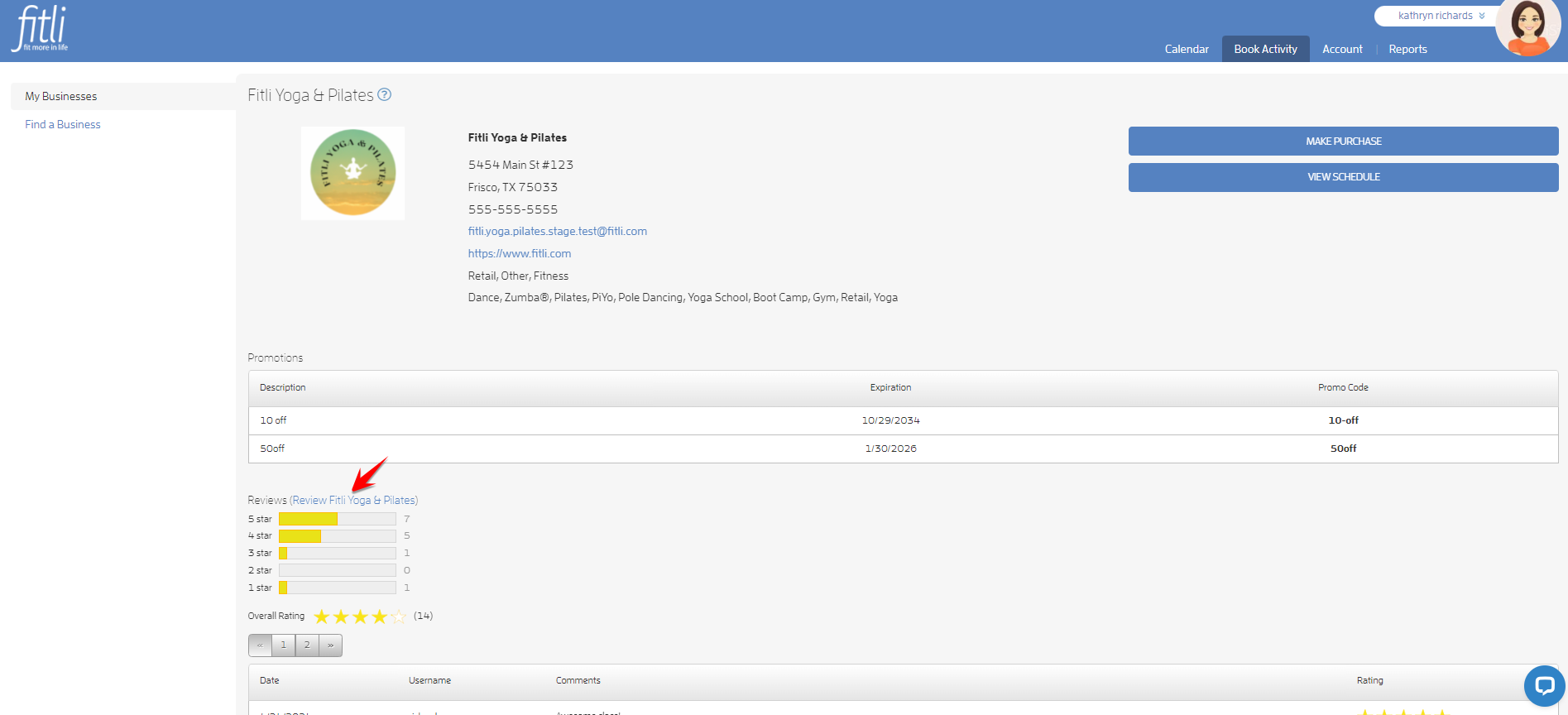 How Can I Leave a Review for a Business/Instructor? — screenshot 7