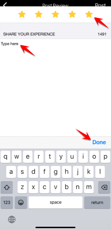 iOs App: How Can I Leave a Review for a Business/Instructor? — screenshot 10
