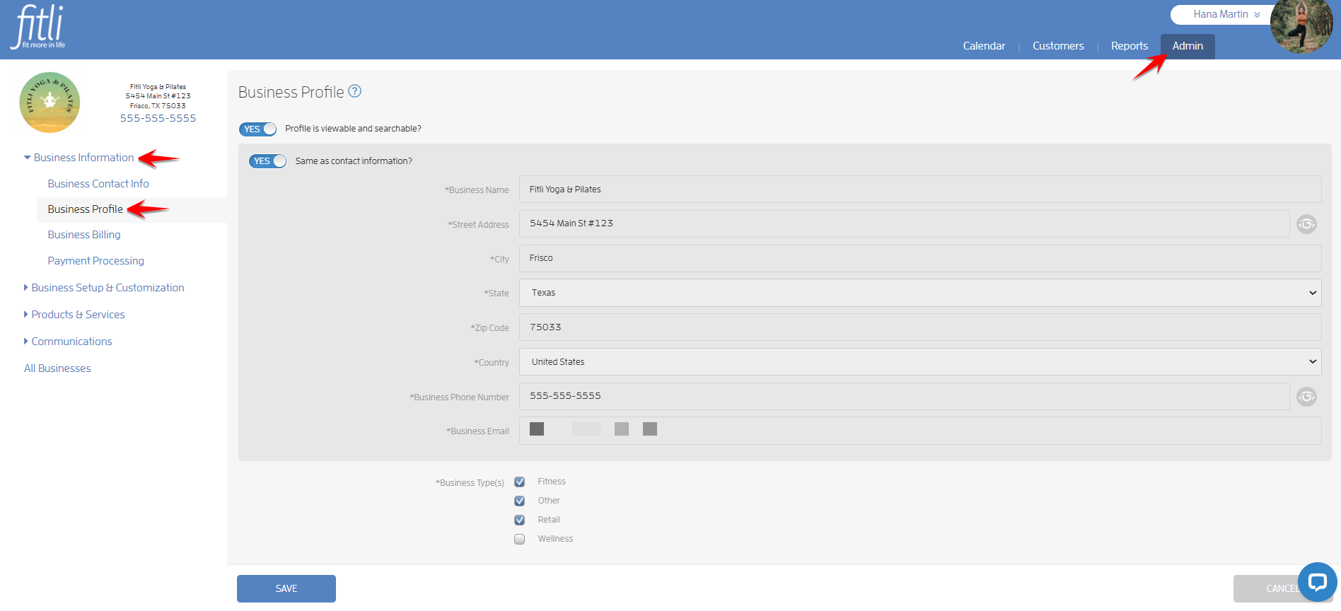 Class Calendar can "start" at your Business Hours — screenshot 2