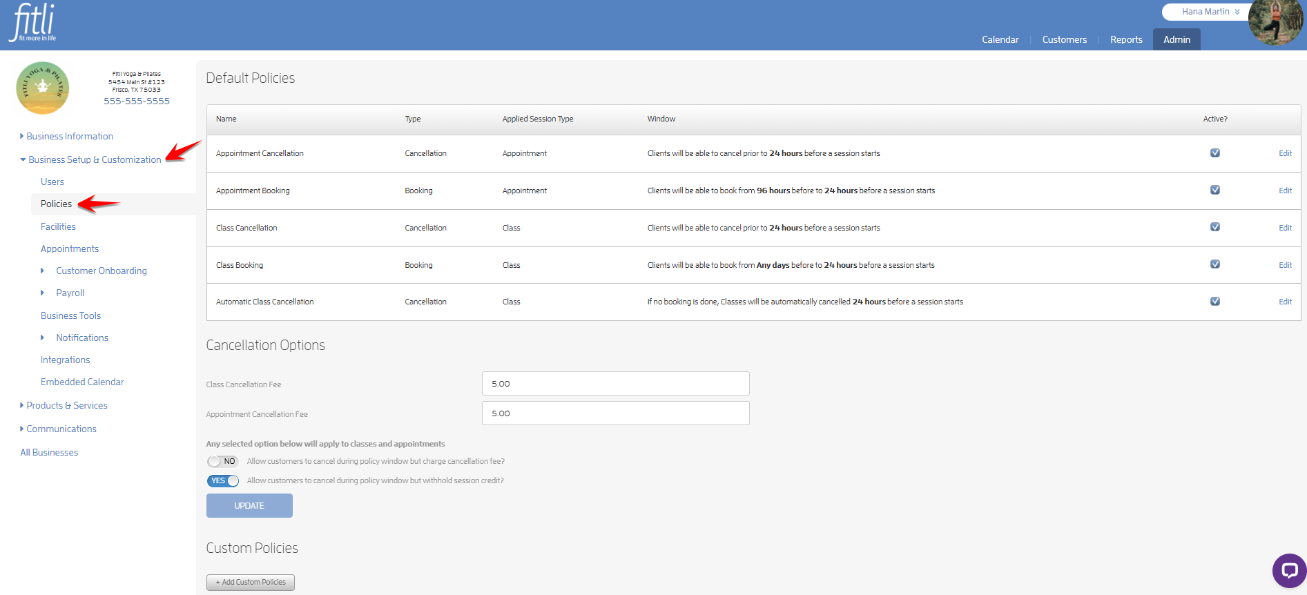 How to Set Custom Booking & Cancellation Policies by Service? — screenshot 2
