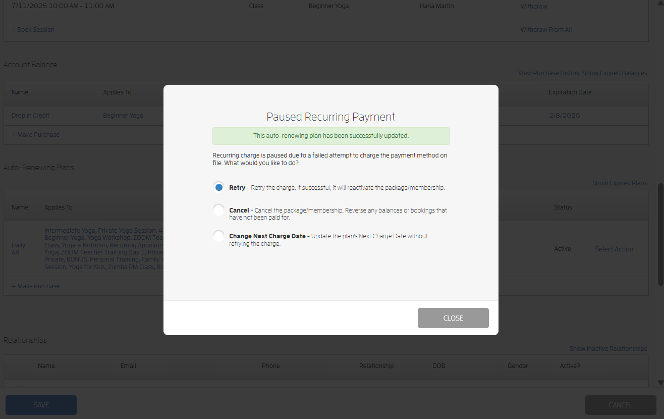 Handling Failing Client Auto-Renewing Memberships (Business Guide) — screenshot 24