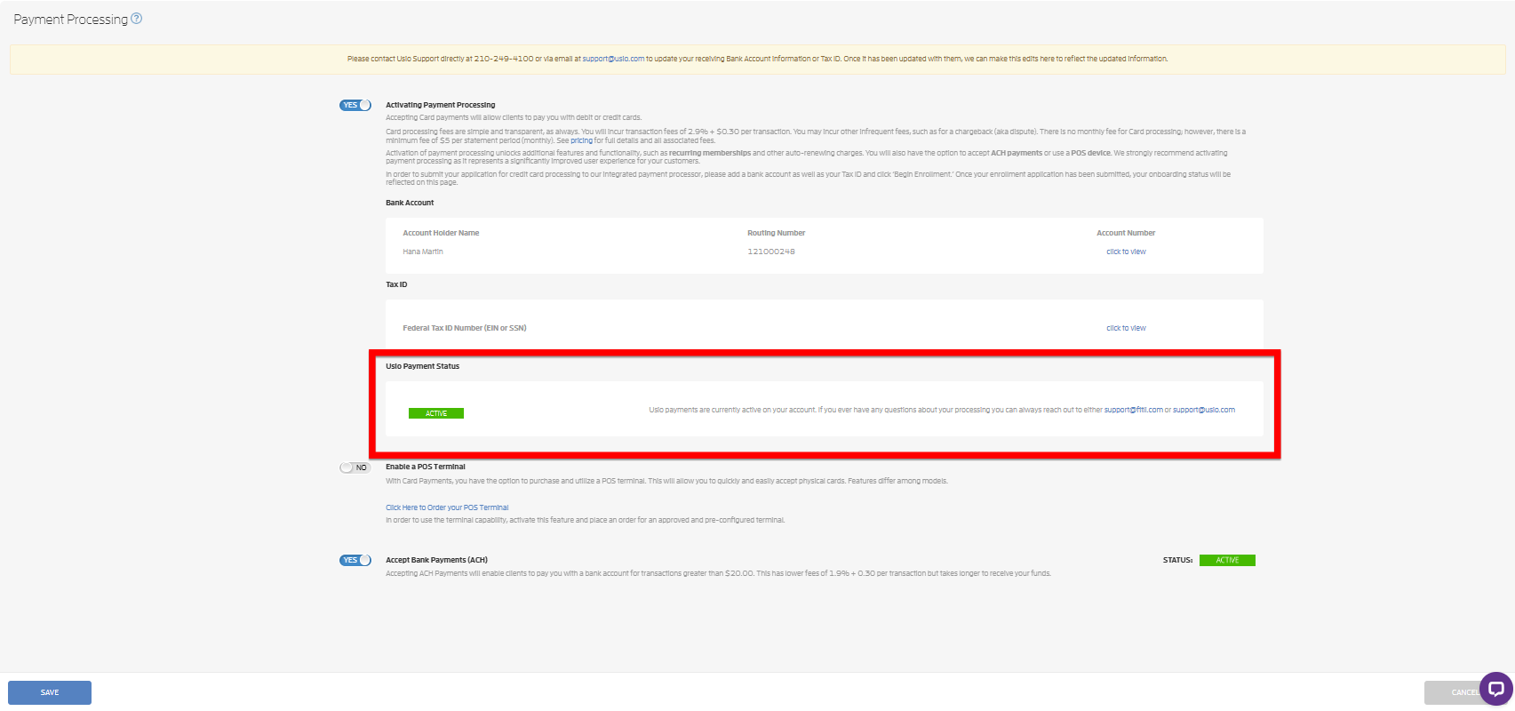 Understanding the Different Usio Enrollment Status — screenshot 11