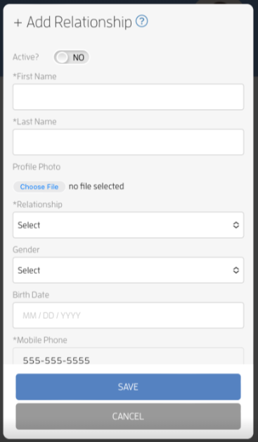 Mobile version: How to Add Relationships — screenshot 3