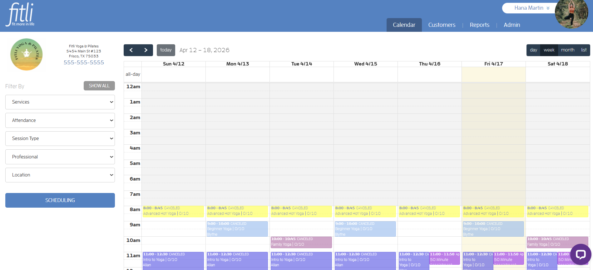 How to de-activate / re-activate a service — screenshot 1