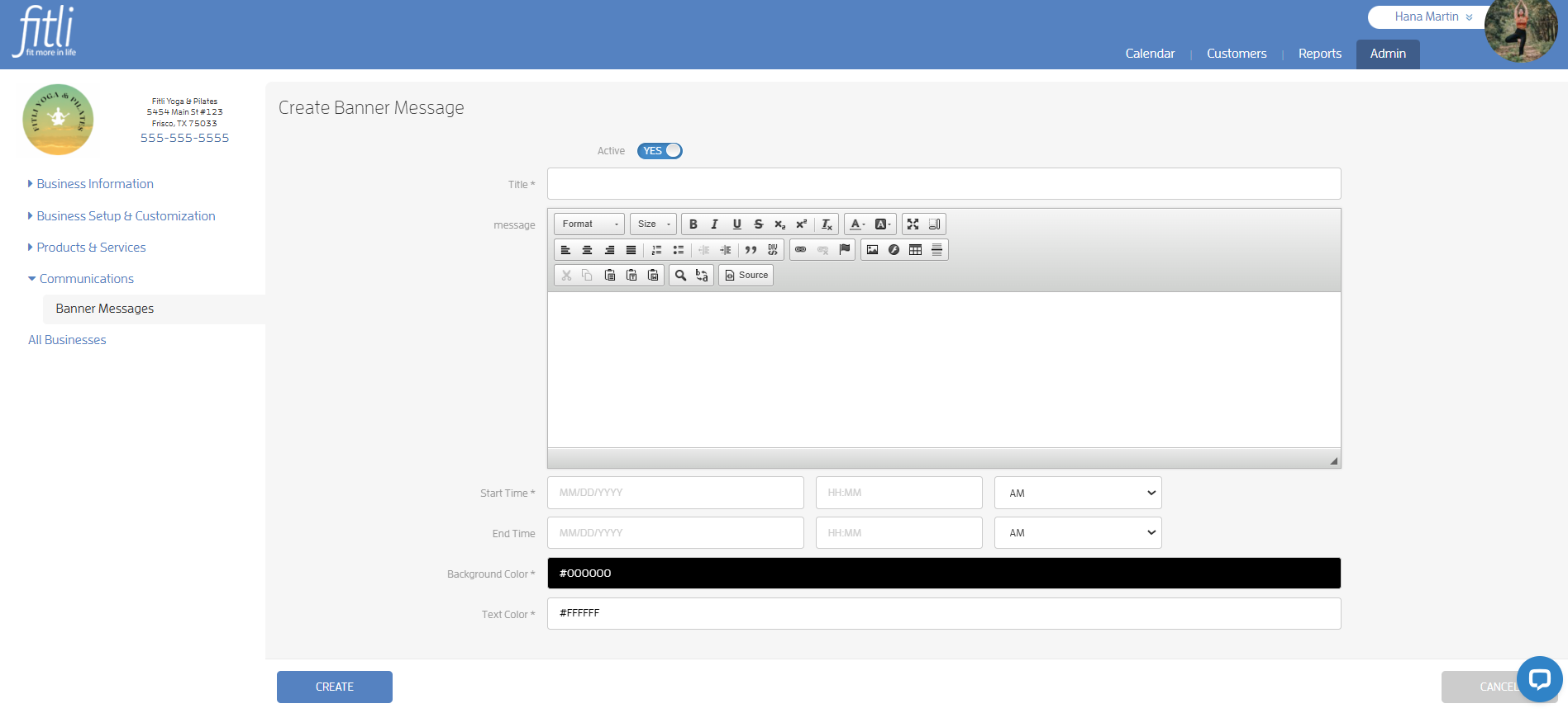 Create a Banner Message for your Clients — screenshot 4