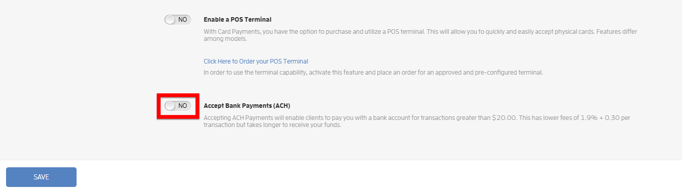 ACH Payments Activation - Accept Bank Payments — screenshot 4