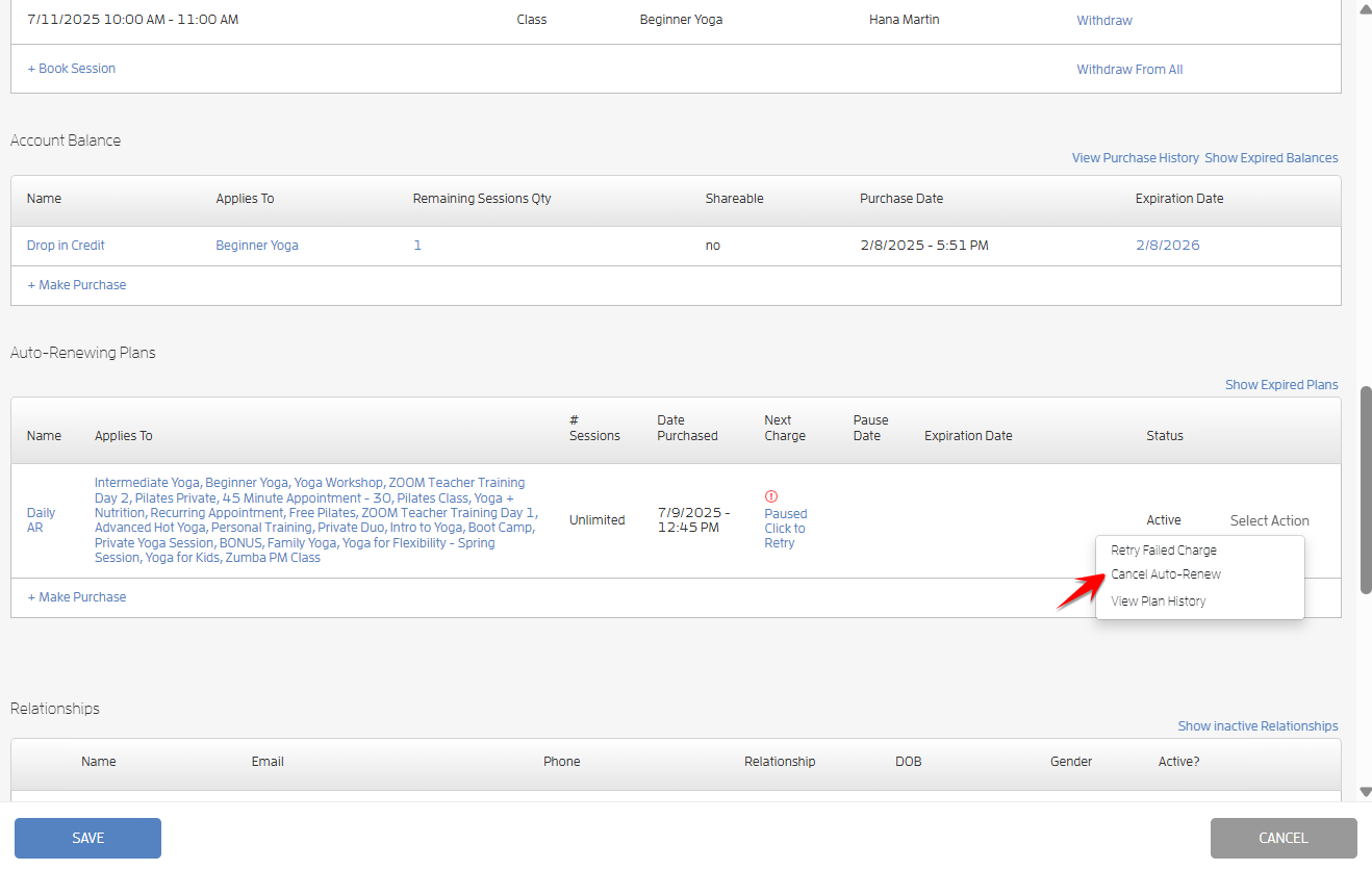 Handling Failing Client Auto-Renewing Memberships (Business Guide) — screenshot 17