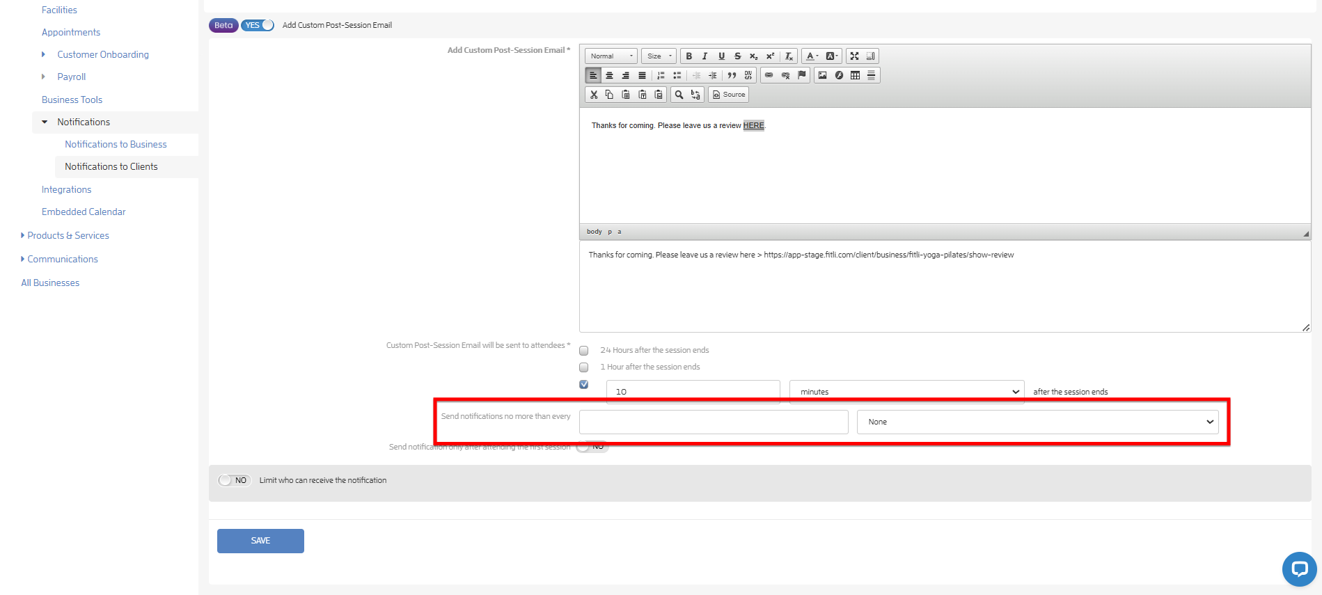 How to Add a Custom Post-Session Message? — screenshot 13