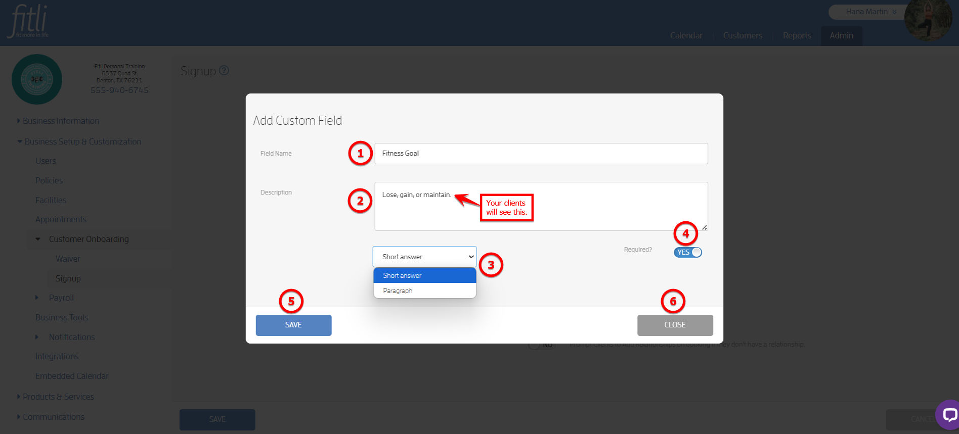 Create Custom Fields and Set Required Fields For Your Customers — screenshot 9