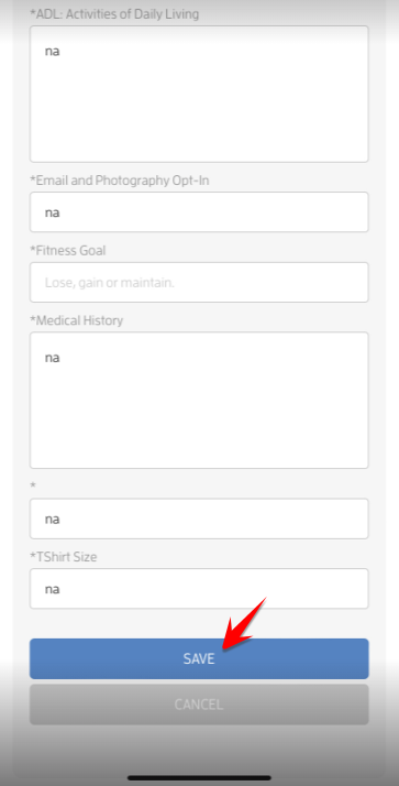 Mobile version: Adding/Updating Emergency Contact Information — screenshot 7