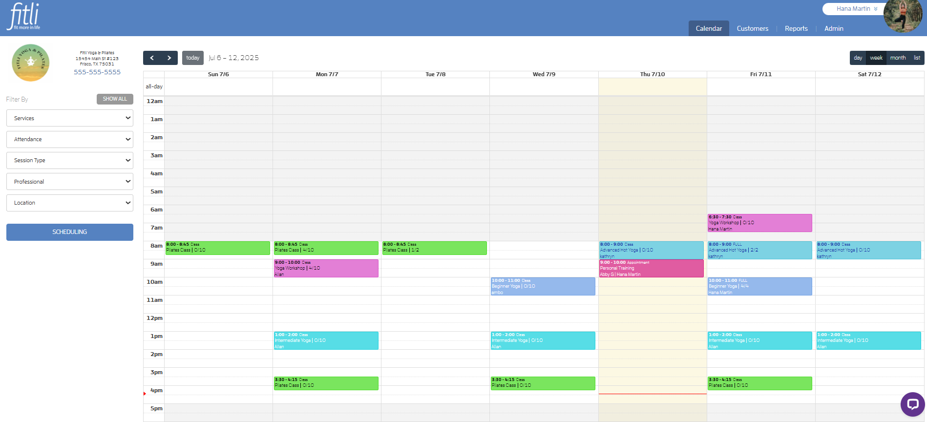 Session, Class or Appointment Profile: Things to know — screenshot 1