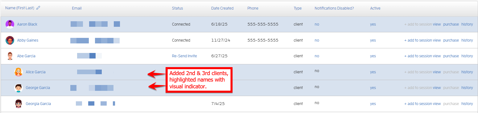 Booking Multiple Clients in a Class — screenshot 3
