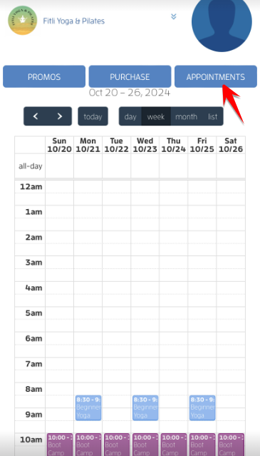 Mobile version: I want to sign up and book a session, now what do I do? — screenshot 31
