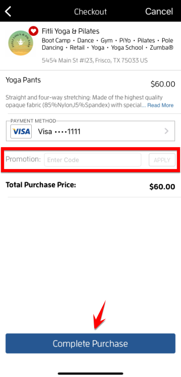 iOs App: Can I Purchase Merchandise from a Business on Fitli? — screenshot 5