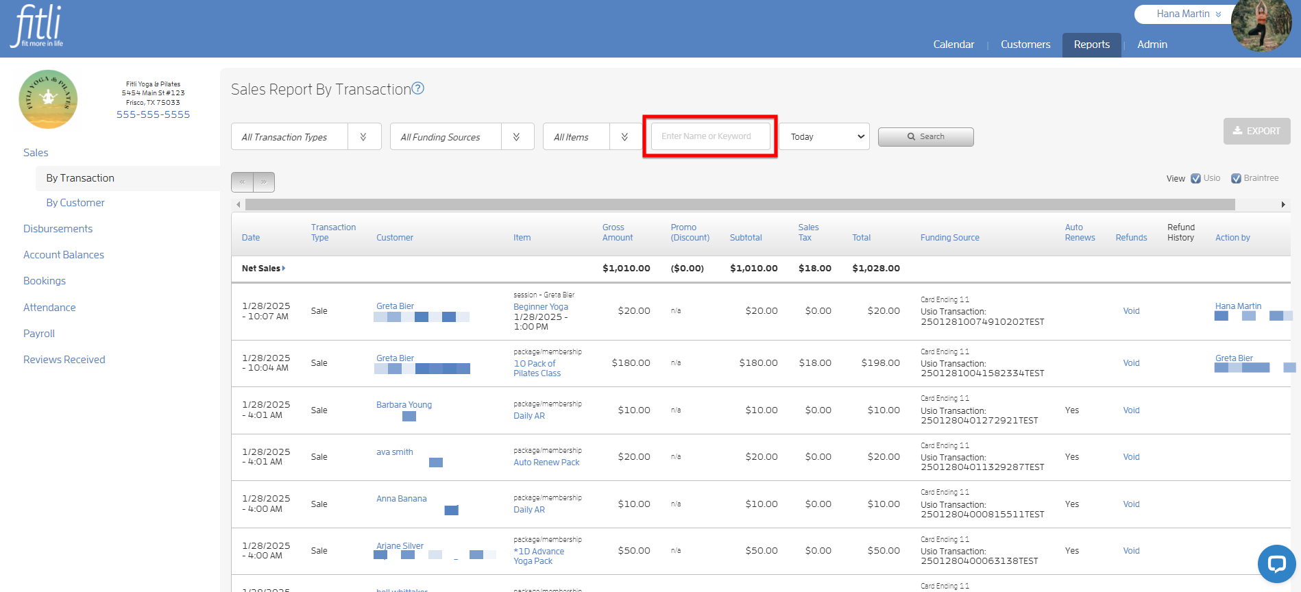 Can I search my Sales Report, or sort the data in any way? — screenshot 3