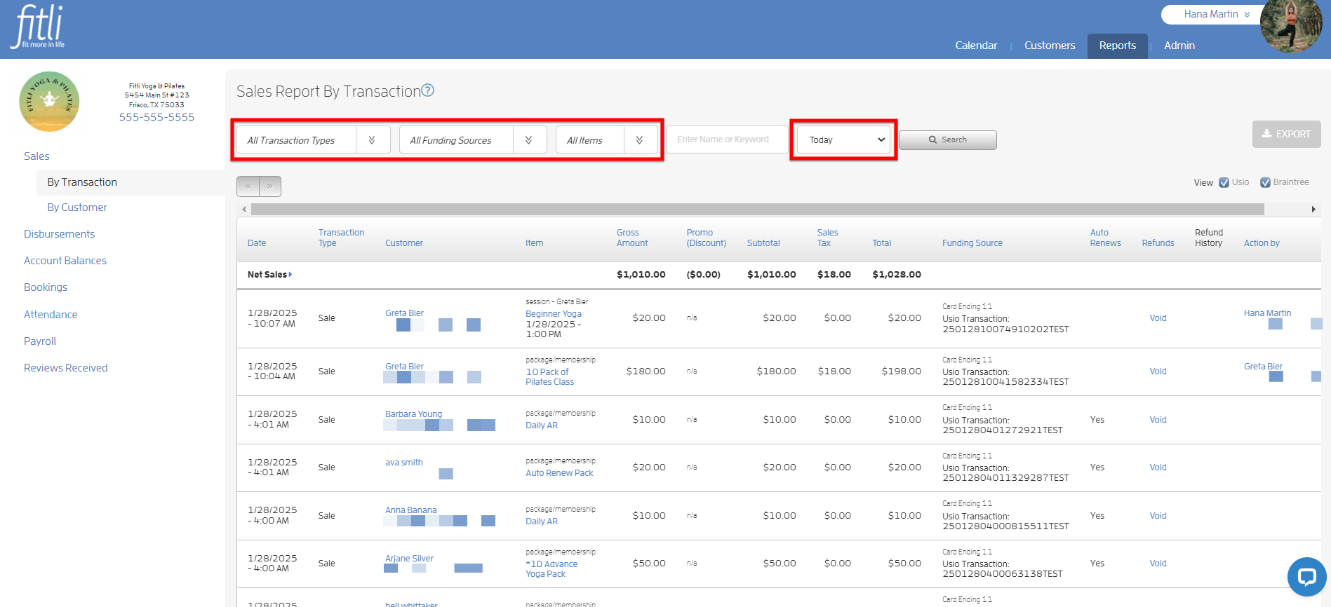 Can I search my Sales Report, or sort the data in any way? — screenshot 5