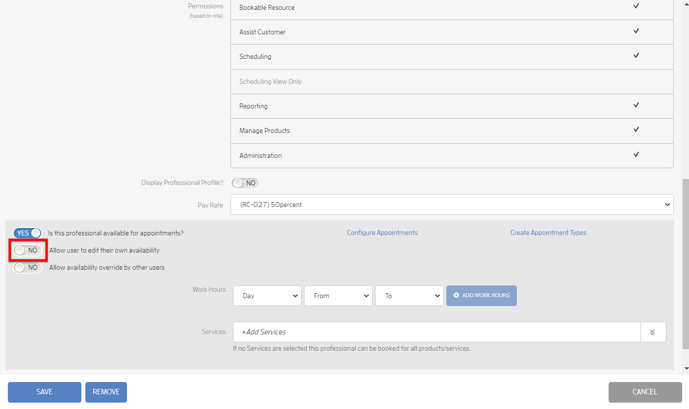 How to Allow your Professionals to Set their own Appointment Availability? — screenshot 3