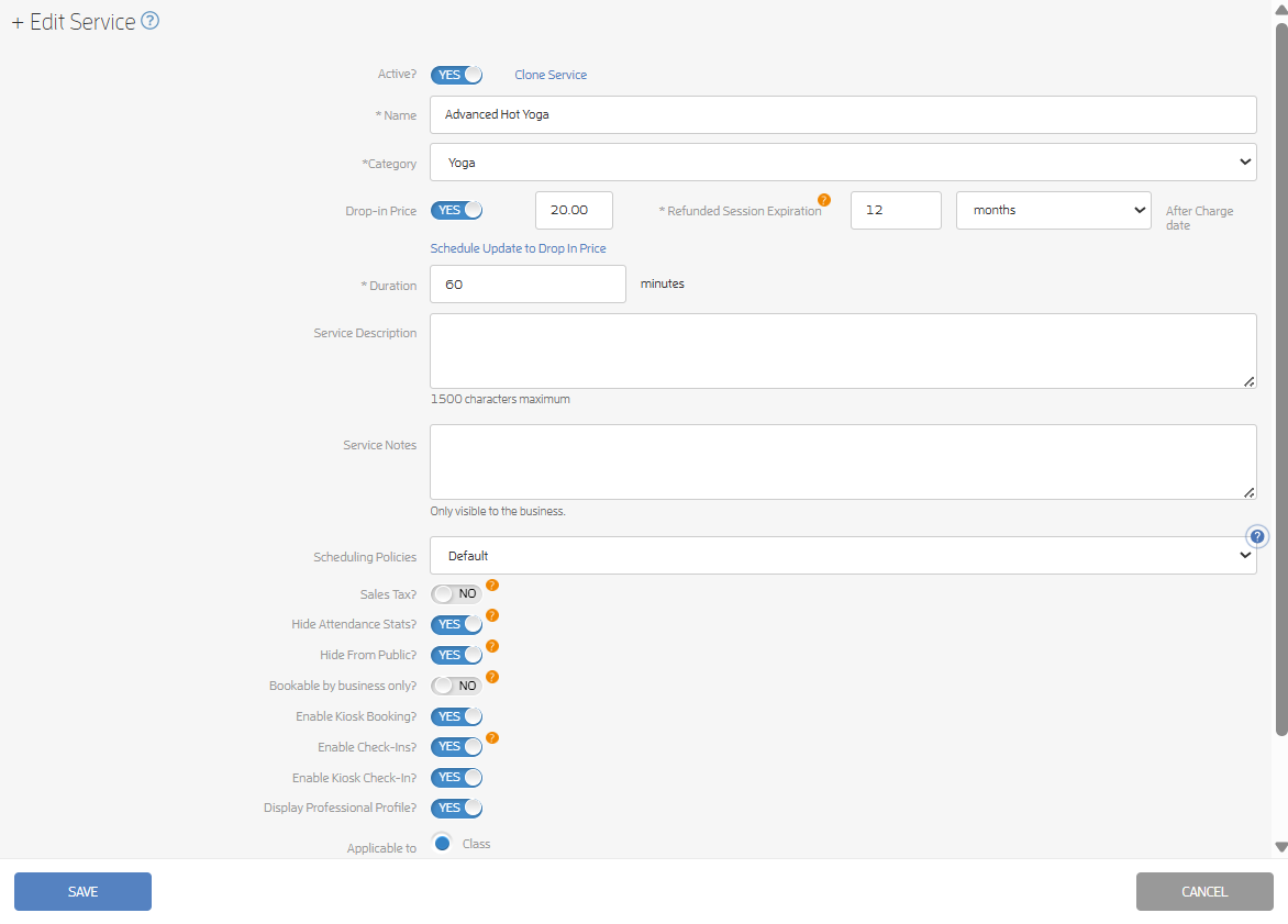 How can I edit or change a service once I've created it? — screenshot 2